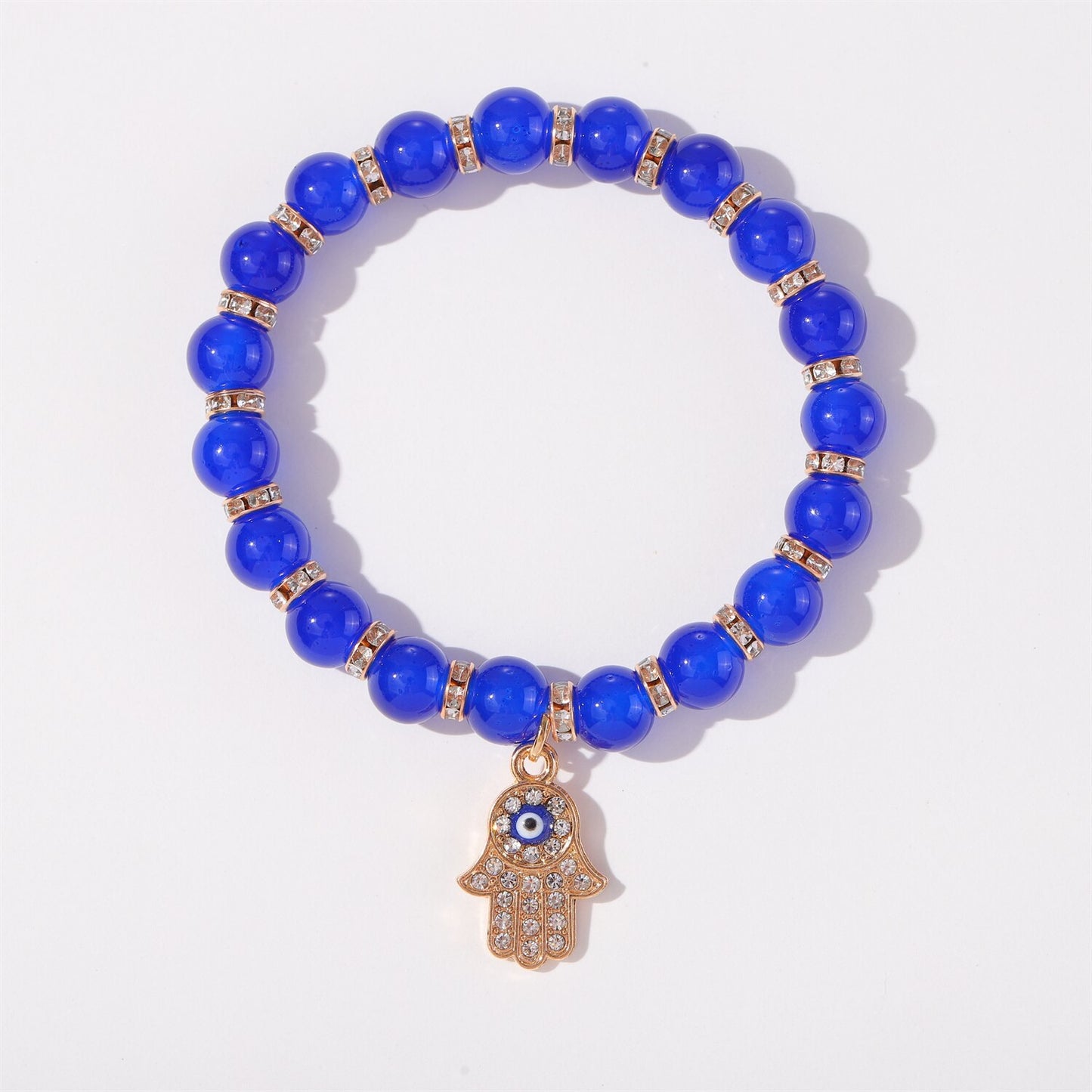 Fashion Turkish Evil Eye Bracelet Murano Glass Turkish Eye Bead Bracelet for Women Men Natural Stone Beads Chain Wrist Jewelry