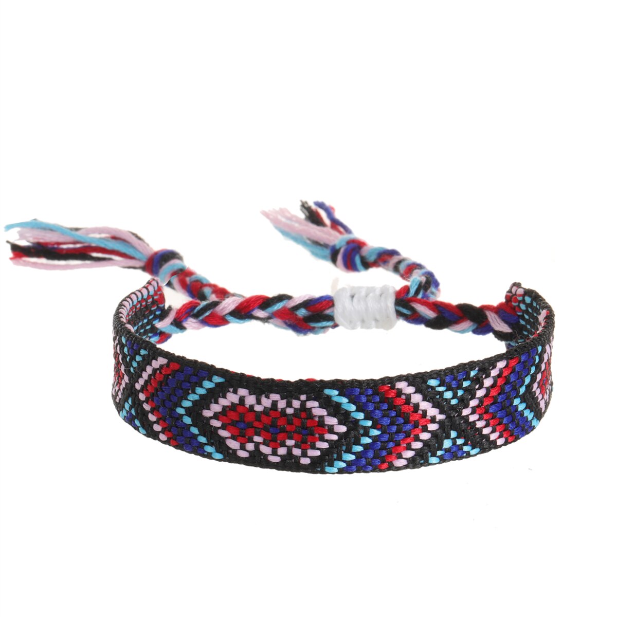 Wide Woven Bracelet Bulk for Women, Kids & Girls - Nepal Style Friendship Bracelets Handmade Braided Rope Wrist String Chain