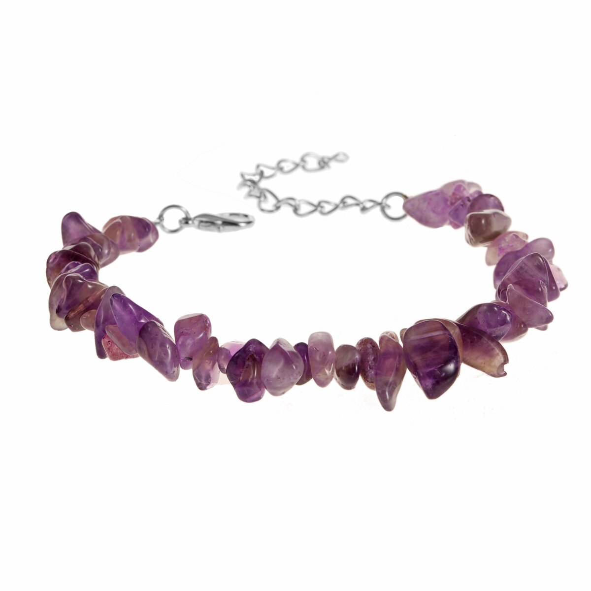 1pc Natural Stone Chakra Crystal Healing Gemstone Stretch Bracelets Tumble Polished Align Increase Communication Reiki Bracelets