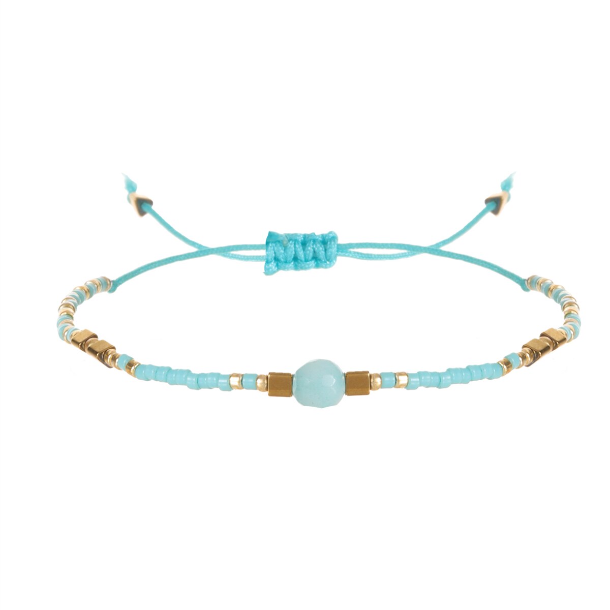 Women Seed Bead Charms Bracelet Adjustable Metal Tiger Eye Chain Anklets Girl Kids Beach Couple Jewelry Gift 1pc