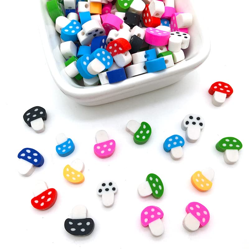 50pcs/lot Cartoon Flowers Evil Eye Polymer Clay Spacer Beads for Women Girls Jewelry Making DIY Bracelet Necklace Accessories