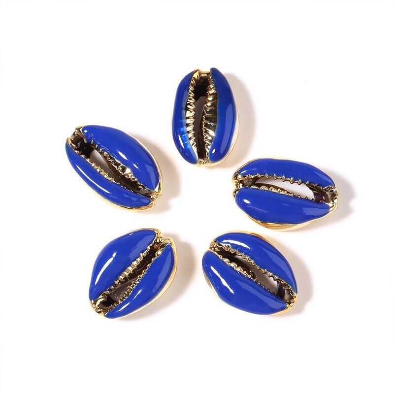 10pcs/lot Colorful Shell Loose Beads Bracelet Connector Shells Beads Charms for Necklace Jewelry Making DIY Jewelry