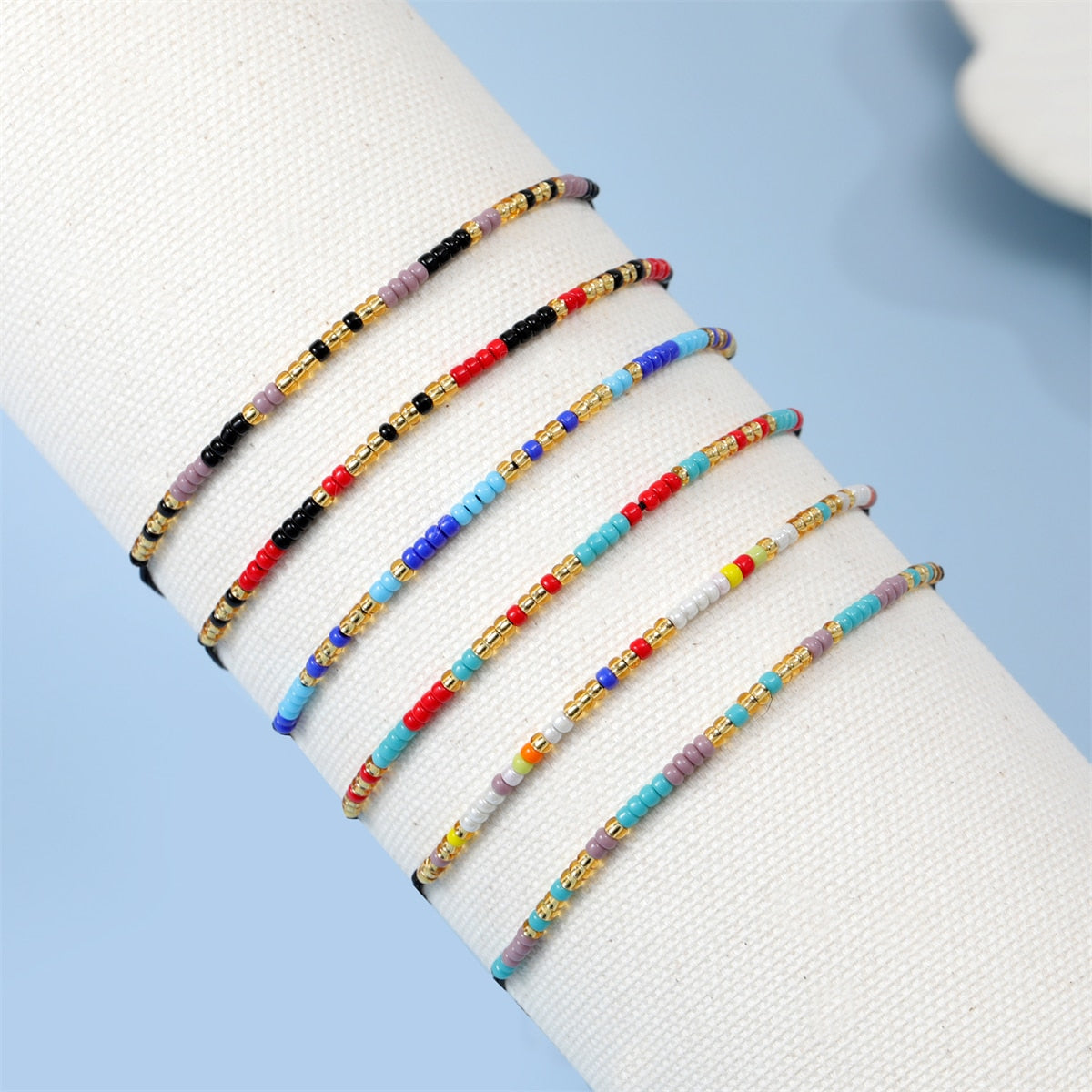 12pcs/lot Woman Men Handmade Bohemia Weave Adjustable Seed Beads Rope Chain Charms Bracelets Wristband Fashion Jewelry Pulsera