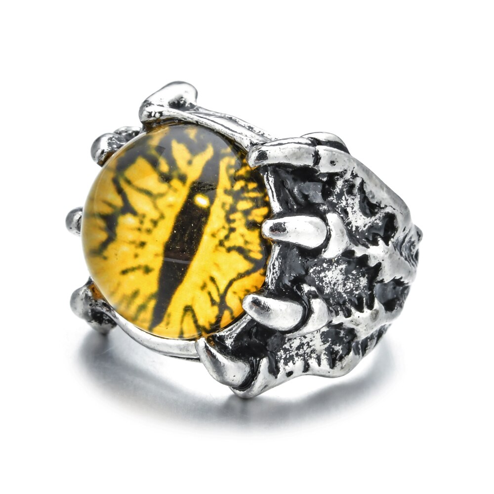 Vintage Midi Finger Dragon Claw Rings for Women Men Evil Eye Silver Color Punk Open Adjustable Knuckle Ring Party Jewelry Gift