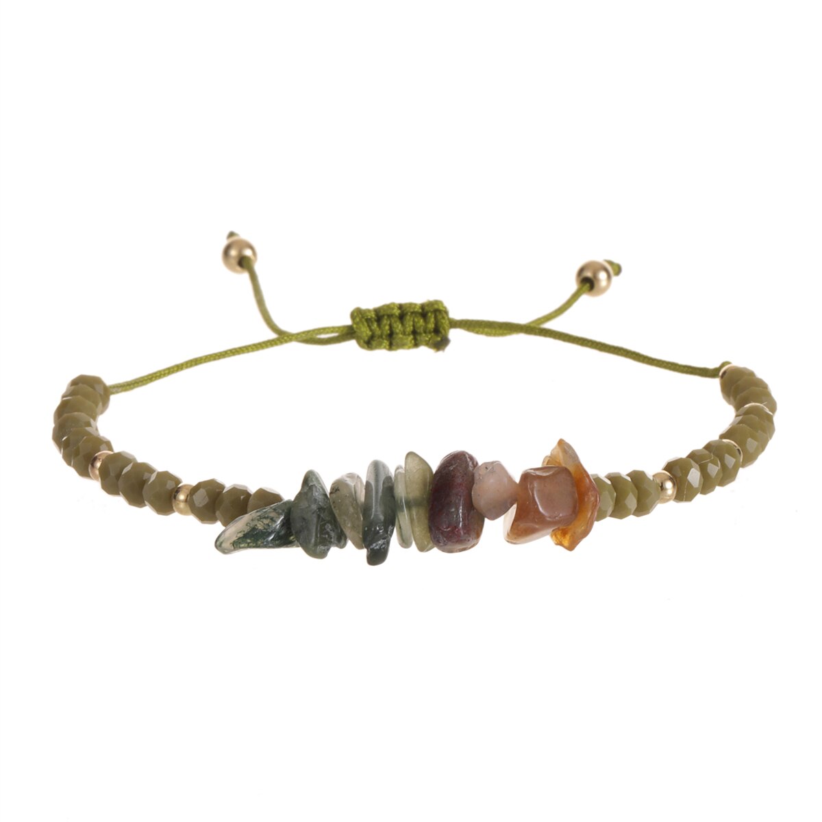 Natural Stone Amethyst Agate Charms Bracelet Women Men Boho Adjustable Hand Braided Chain Healing Yoga Jewelry