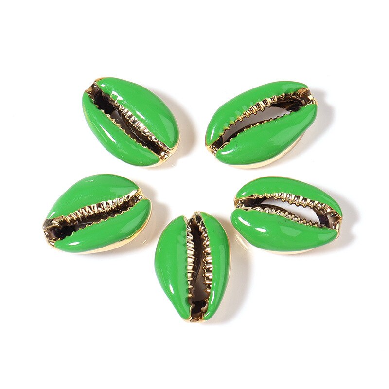 10pcs/lot Colorful Shell Loose Beads Bracelet Connector Shells Beads Charms for Necklace Jewelry Making DIY Jewelry