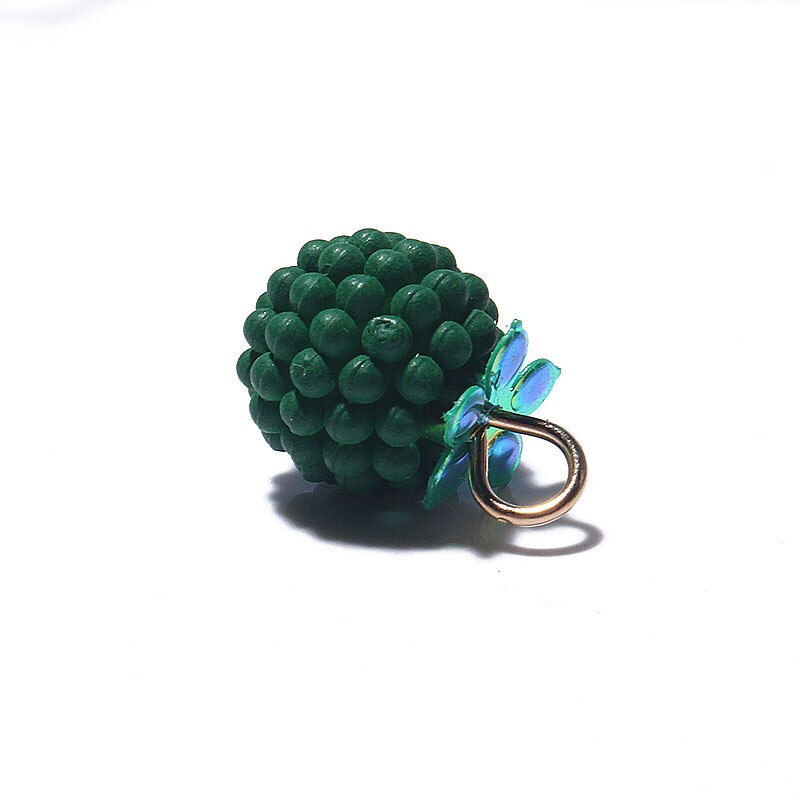 20pcs/lot 13mm Charms Creative Raspberry Pendant Alloy Three-dimensional Cute Bead Hanging Ball Diy Jewelry Accessory Pendant