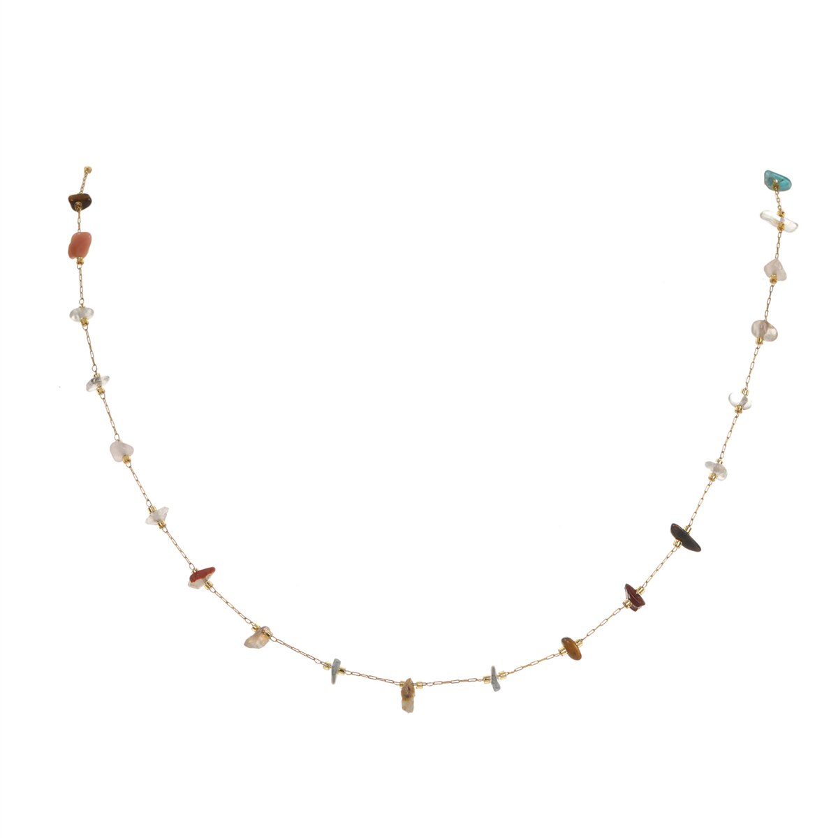 Minimalist Fashion Evil Eye Beads Necklace for Women Girls Flower Stars Stainless Steel Chain Necklace Jewelry