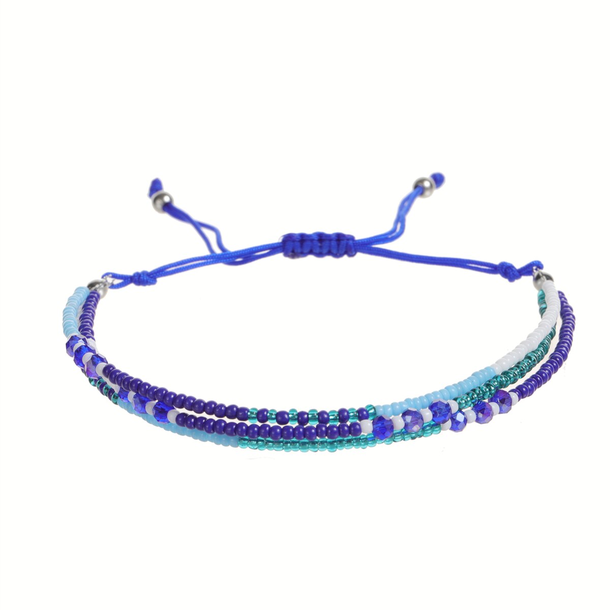 Multilayer Glass Beaded Bracelets for Women Handwoven Summer Surf Waterproof Adjustable Size Jewelry Pulsera
