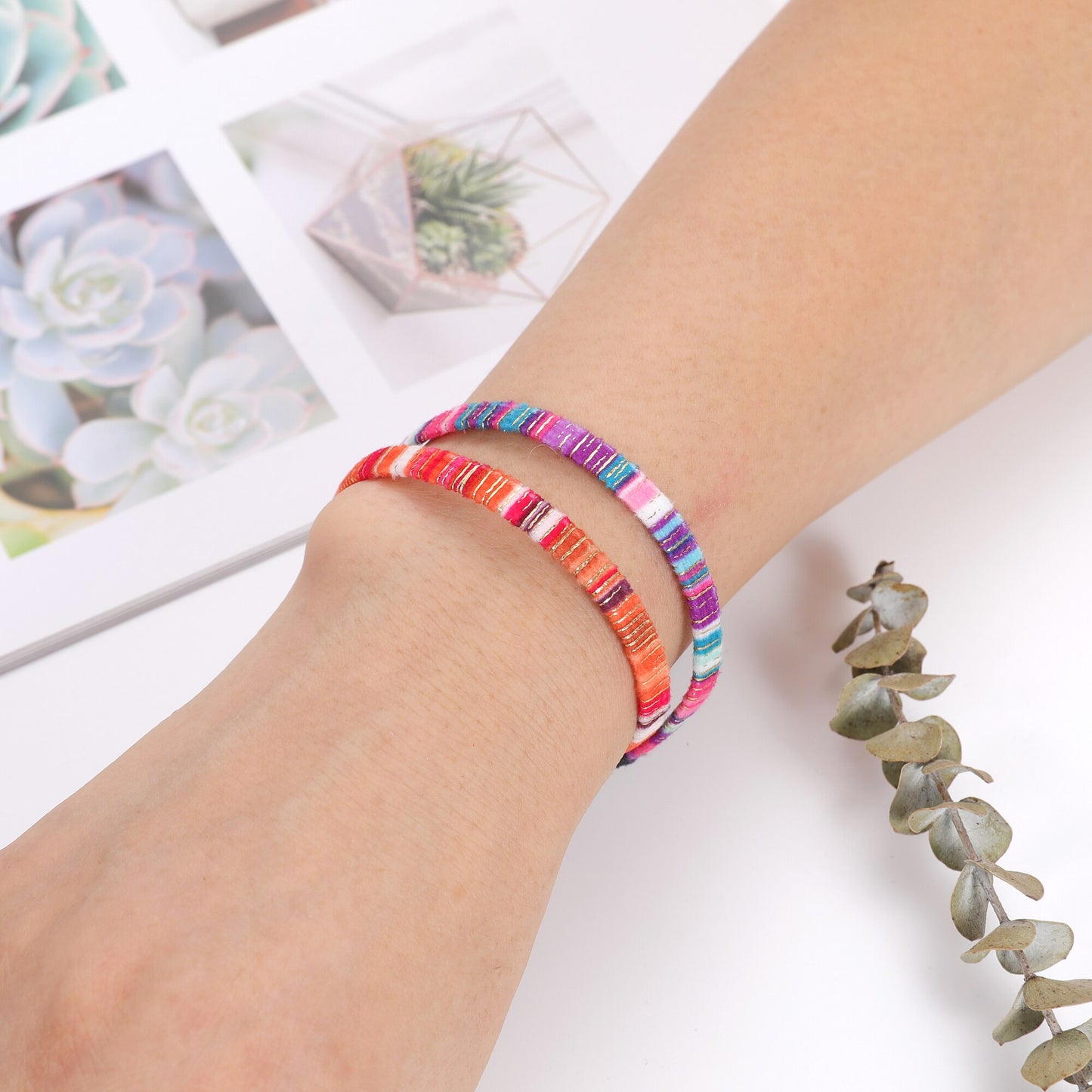 12Pcs Woven Bracelet Bulk for Women, Kids & Girls - Boho Friendship Bracelets Handmade Braided Rope Wrist String Chain Wholesale
