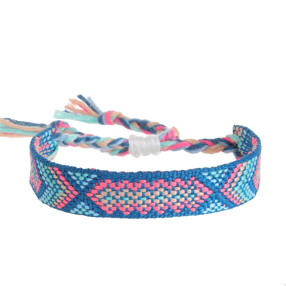 Wide Woven Bracelet Bulk for Women, Kids & Girls - Nepal Style Friendship Bracelets Handmade Braided Rope Wrist String Chain