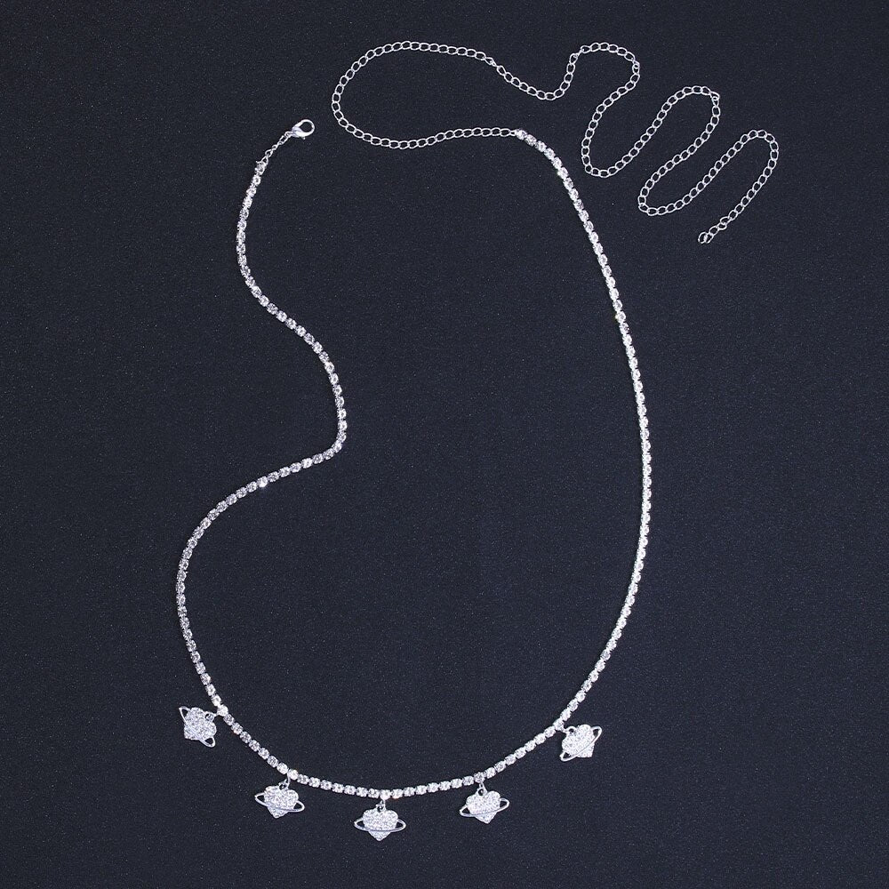 Luxury Shiny Crystal Peach Heart Belly Chains Sexy Fashion Cool Rhinestone Body Jewelry Summer Beach Waist Chain
