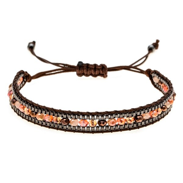 Bohemia Weave Bracelets for Women Adjustable Rope Chain Crystal Charms Braided Yoga Bracelet Bangle Jewelry Gift Wholesale