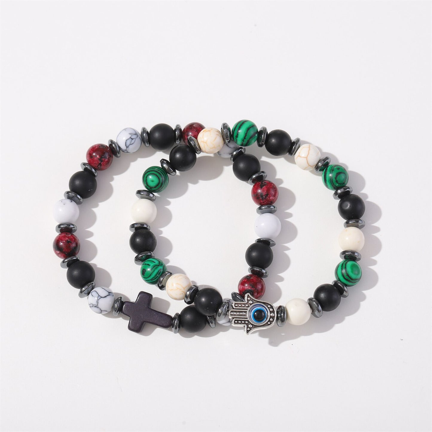 Fashion Turkish Evil Eye Bracelet Murano Glass Turkish Eye Bead Bracelet for Women Men Natural Stone Beads Chain Wrist Jewelry