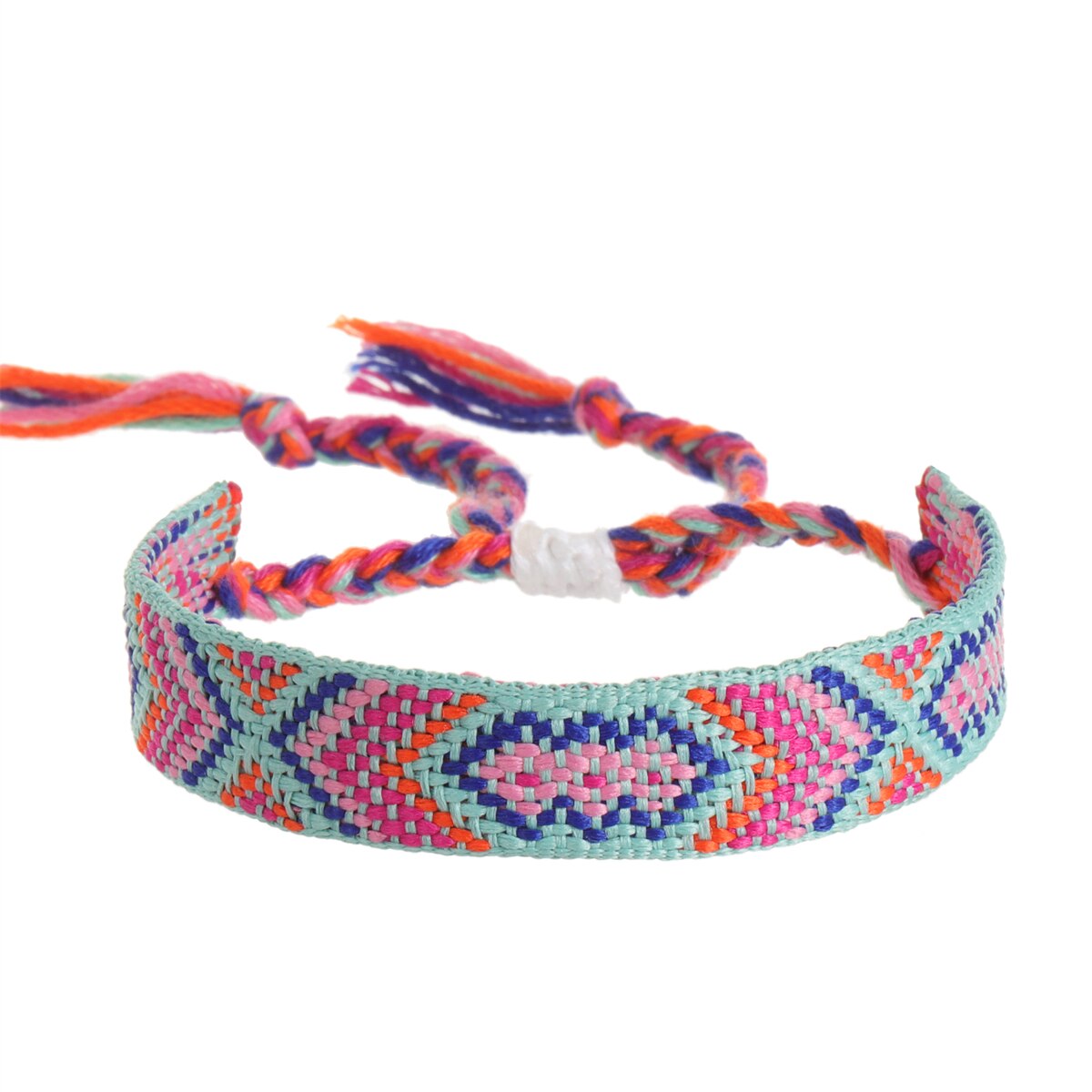 Wide Woven Bracelet Bulk for Women, Kids & Girls - Nepal Style Friendship Bracelets Handmade Braided Rope Wrist String Chain