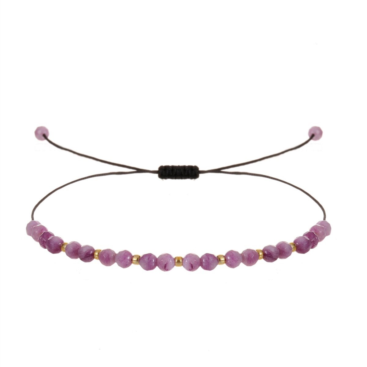 Faceted Crystal Beads Natural Stone Harms Bracelet Women Men Boho Adjustable Hand Braided Chain Healing Yoga Jewelry