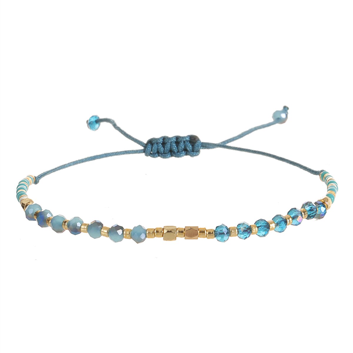 Fashion Glass Crystal Beaded Bracelets for Women Men Bracelet Beads Anklet Wrist Strap Ankle Jewelry Gift