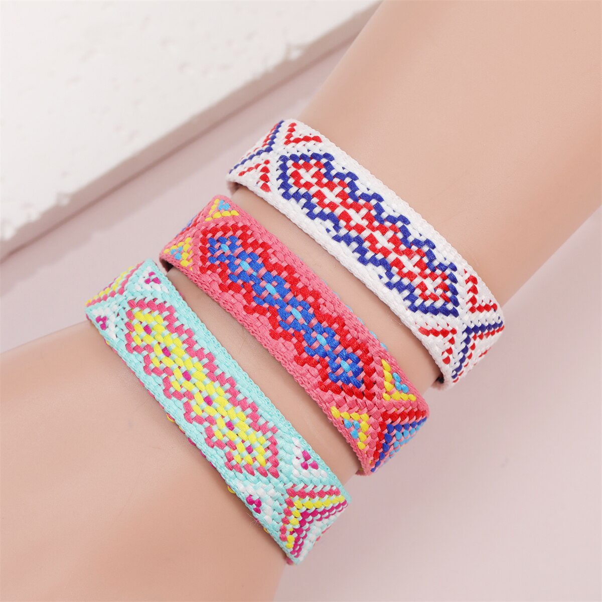 Woven Bracelet Bulk for Women, Kids & Girls - Nepal Style Friendship Bracelets Handmade Braided Rope Wrist String Chain