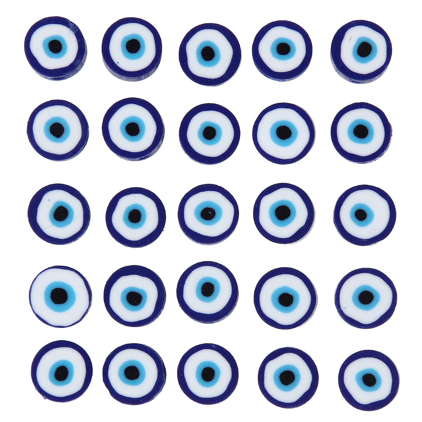 50pcs/lot Cartoon Flowers Evil Eye Polymer Clay Spacer Beads for Women Girls Jewelry Making DIY Bracelet Necklace Accessories
