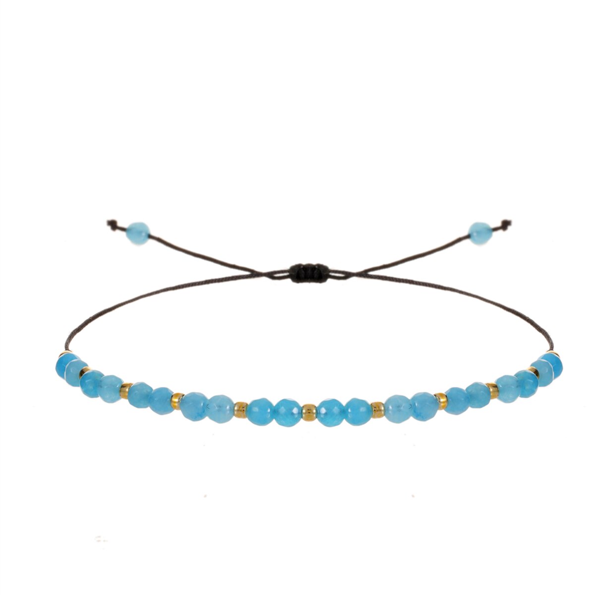 Faceted Crystal Beads Natural Stone Harms Bracelet Women Men Boho Adjustable Hand Braided Chain Healing Yoga Jewelry