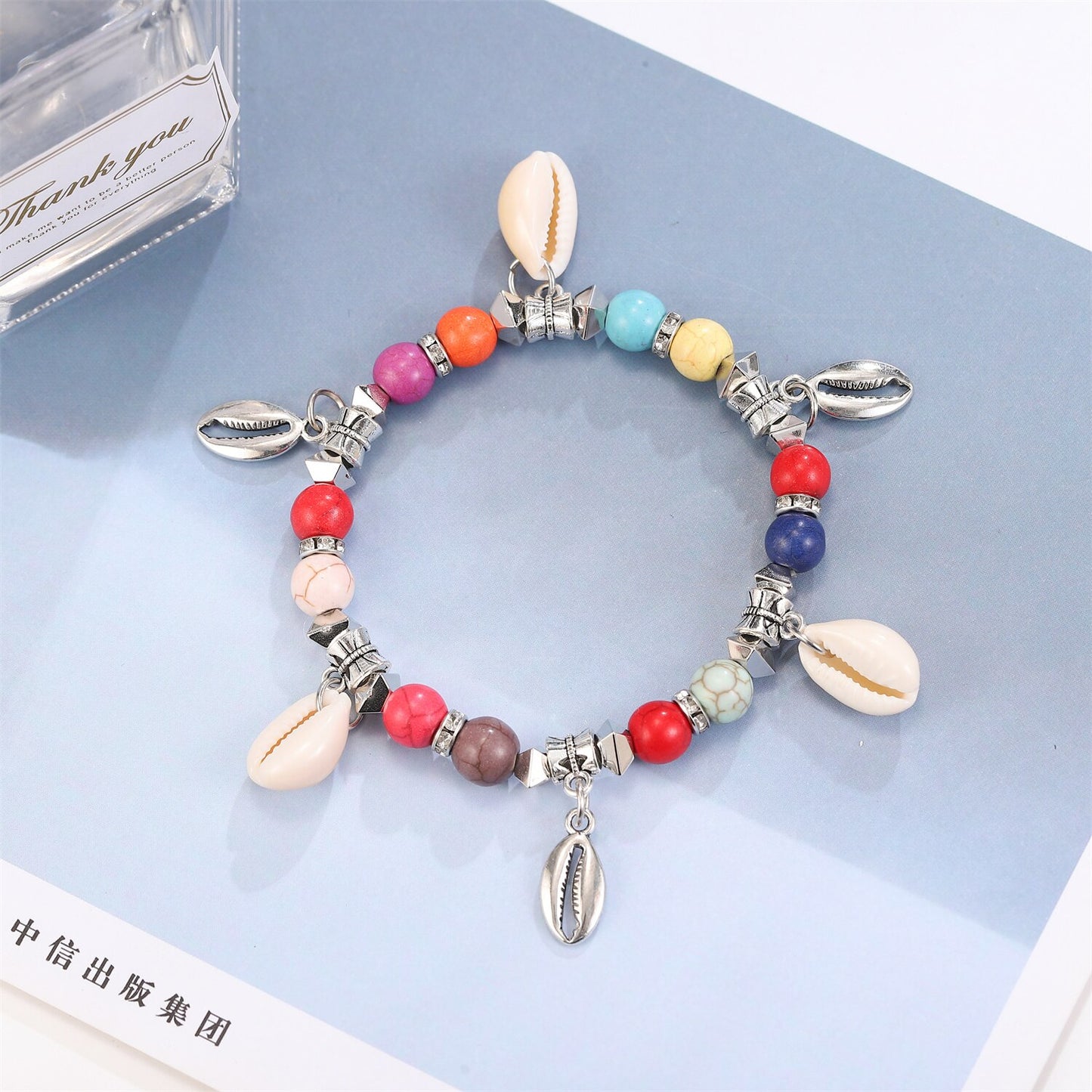 Vintage Shell Natural Stone Bracelet Adjustable Charms Yoga Bracelets Bangle Handmade Braided Rope Bead for Women Jewelry Gift