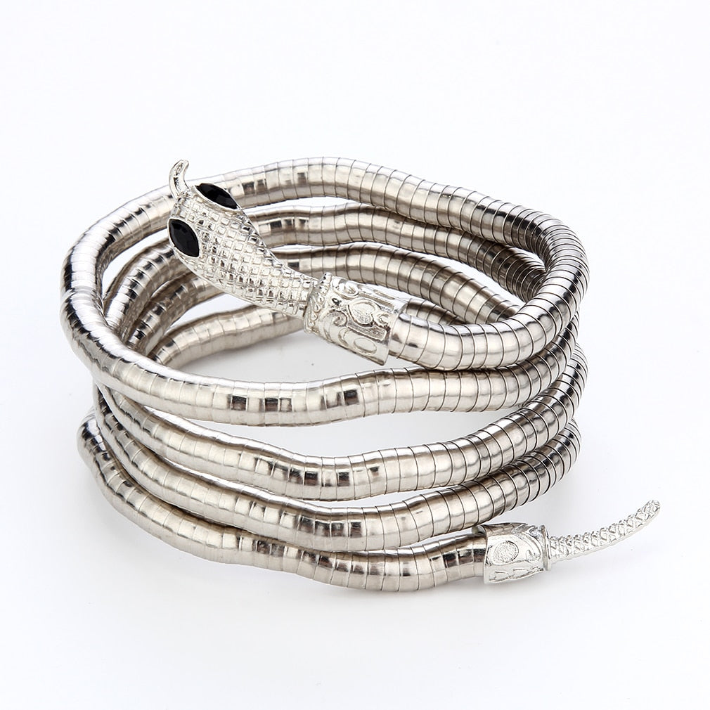 Personalized Metal Snake Necklace Halloween Stage Necklaces Prop Gift Animal Sweater Chain Hip Hop Cosplay Jewelry