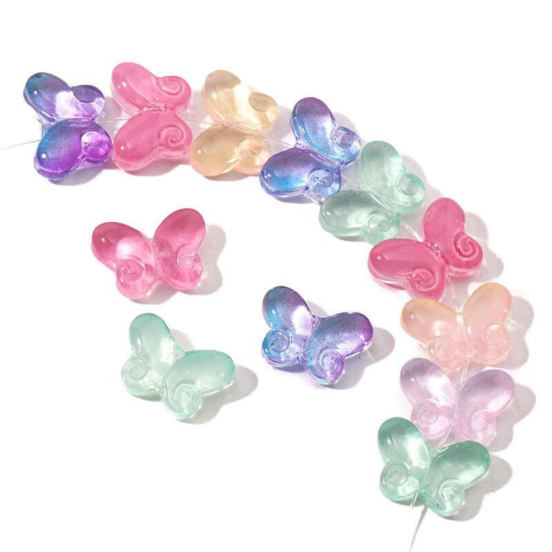 50pcs/lot Copper Insect Charms Clear Crystal Butterfly Animal Pendants DIY Making Earrings Necklaces Jewelry DIY Accessories