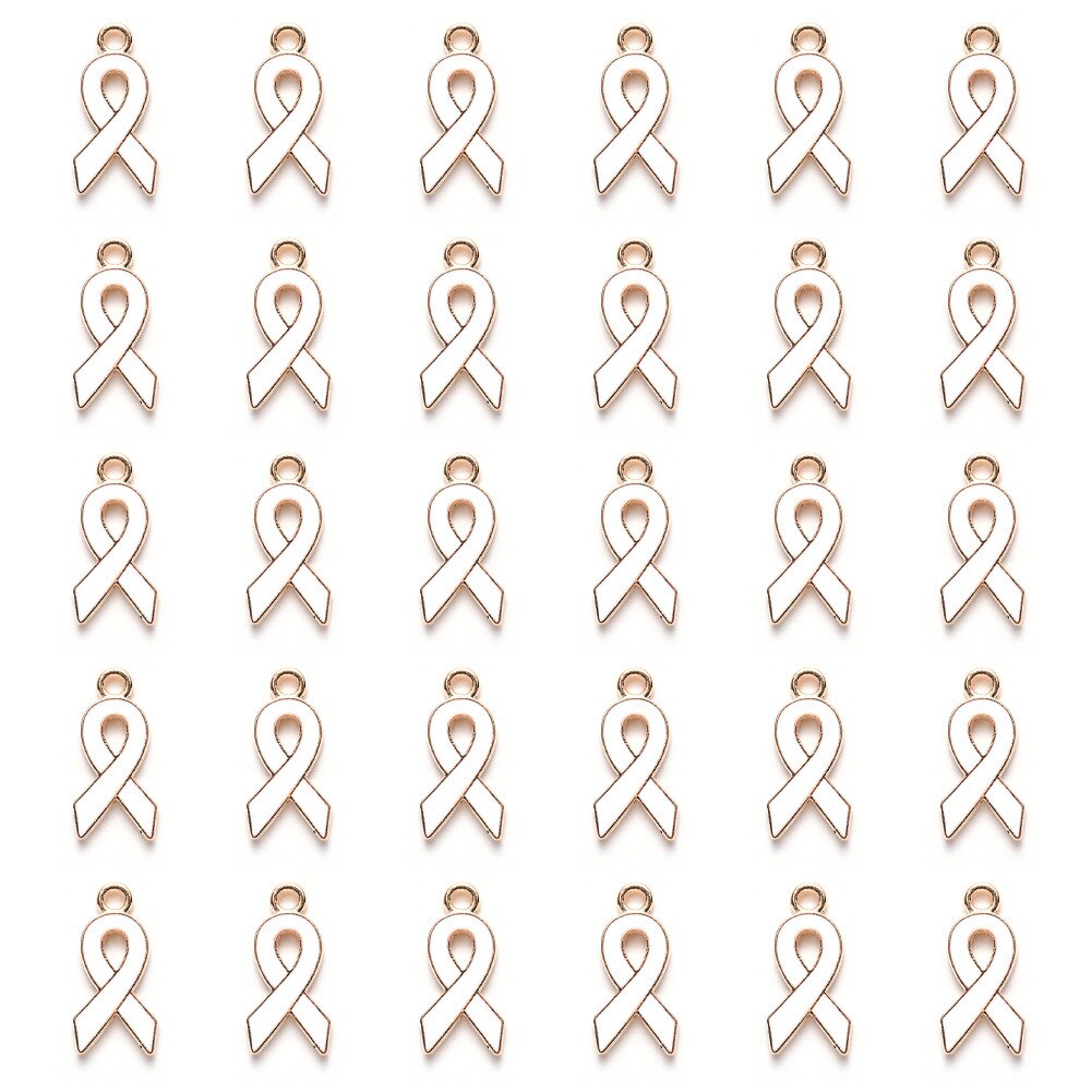 20pcs/lot Alloy Drip Color Ribbon Pendant for Jewelry Making DIY Bracelet Necklace Hair Clip Accessorie