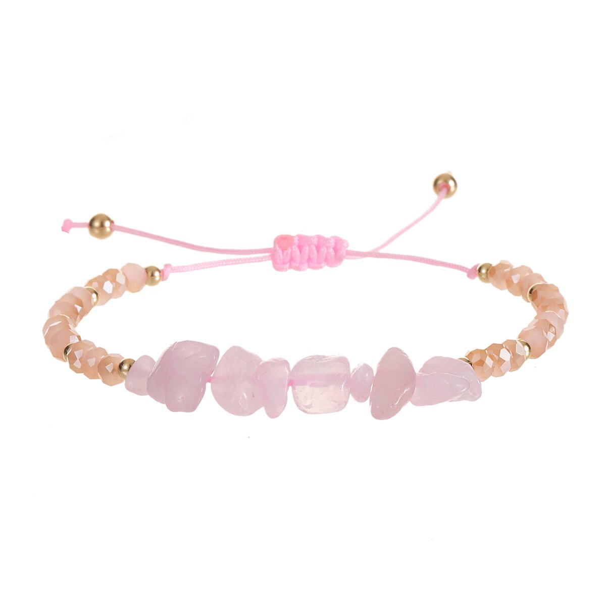 Natural Stone Amethyst Agate Charms Bracelet Women Men Boho Adjustable Hand Braided Chain Healing Yoga Jewelry