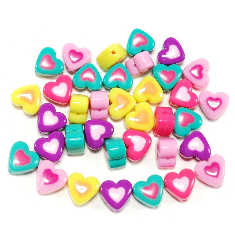 30Pcs/lot Acrylic Candy Color Love Beads for Jewelry Making Bracelet Anklet Necklace Love Bead DIY Wholesale