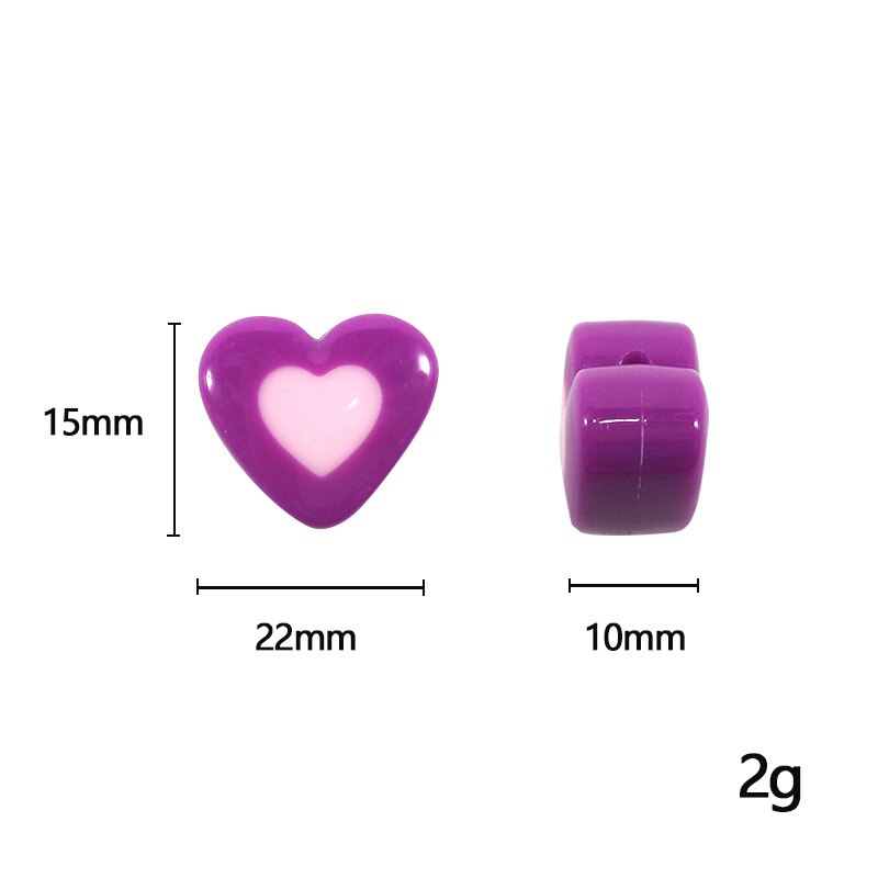 30Pcs/lot Acrylic Candy Color Love Beads for Jewelry Making Bracelet Anklet Necklace Love Bead DIY Wholesale