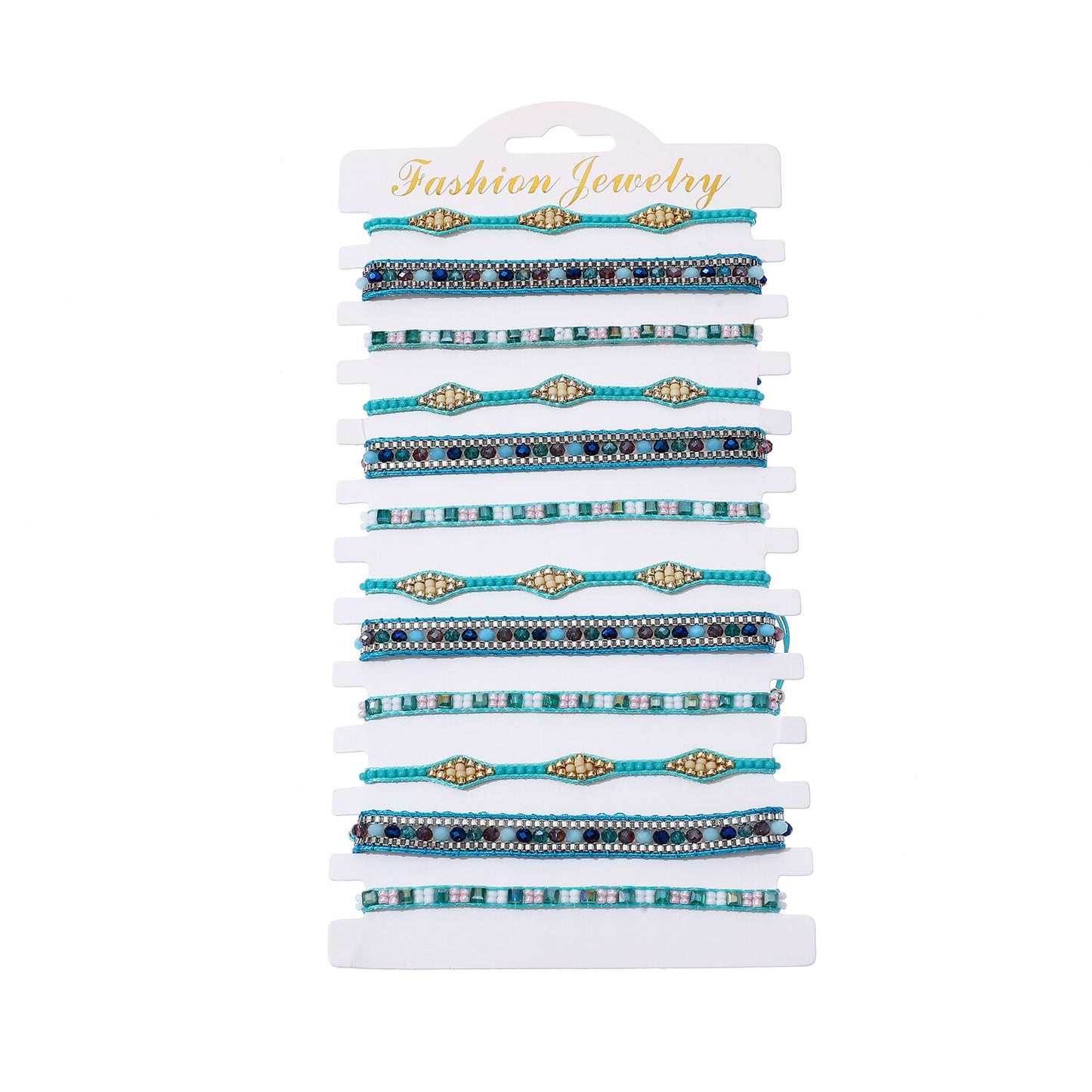 12pcs/lot Bohemia Woman Men Handmade Weave Adjustable Rope Chain Crystal Charms Bracelets Wrap Bangle Wristband Fashion Jewelry