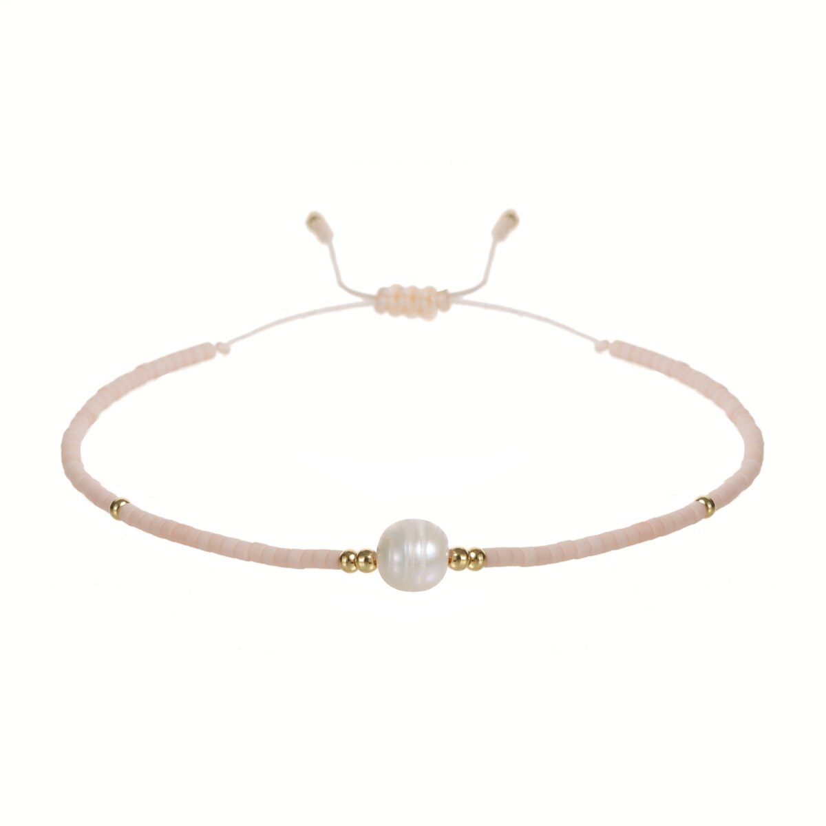 Handmade Seed Beads Charms Pearl Bracelets Adjustable Braided Bracelet Anklet Women Girl Wristband Cuff Jewelry
