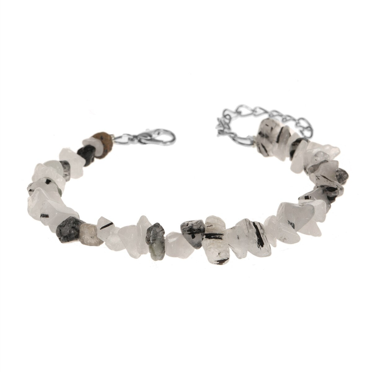 1pc Natural Stone Chakra Crystal Healing Gemstone Stretch Bracelets Tumble Polished Align Increase Communication Reiki Bracelets