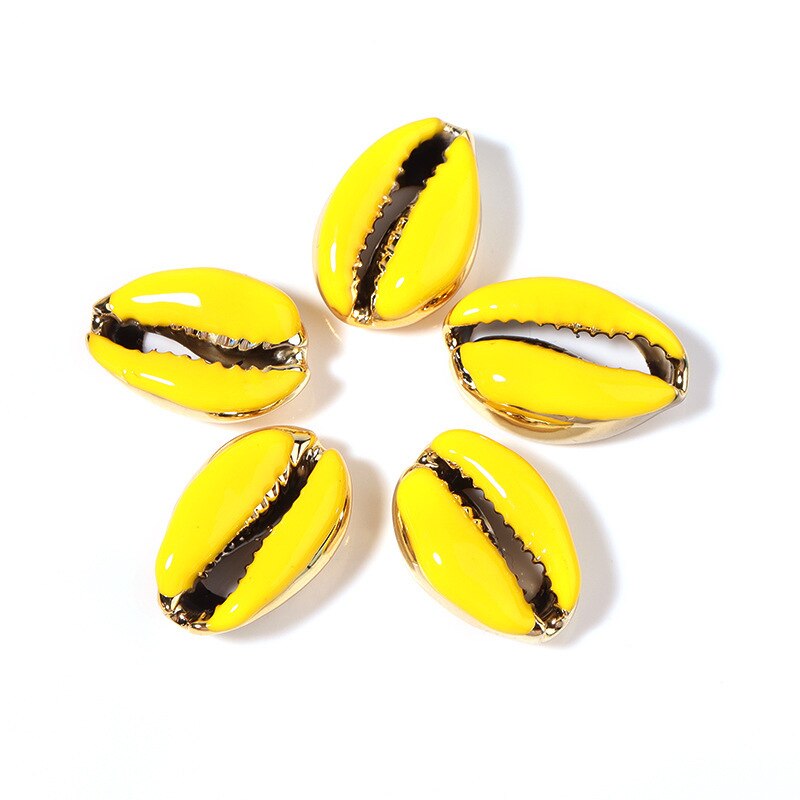 10pcs/lot Colorful Shell Loose Beads Bracelet Connector Shells Beads Charms for Necklace Jewelry Making DIY Jewelry