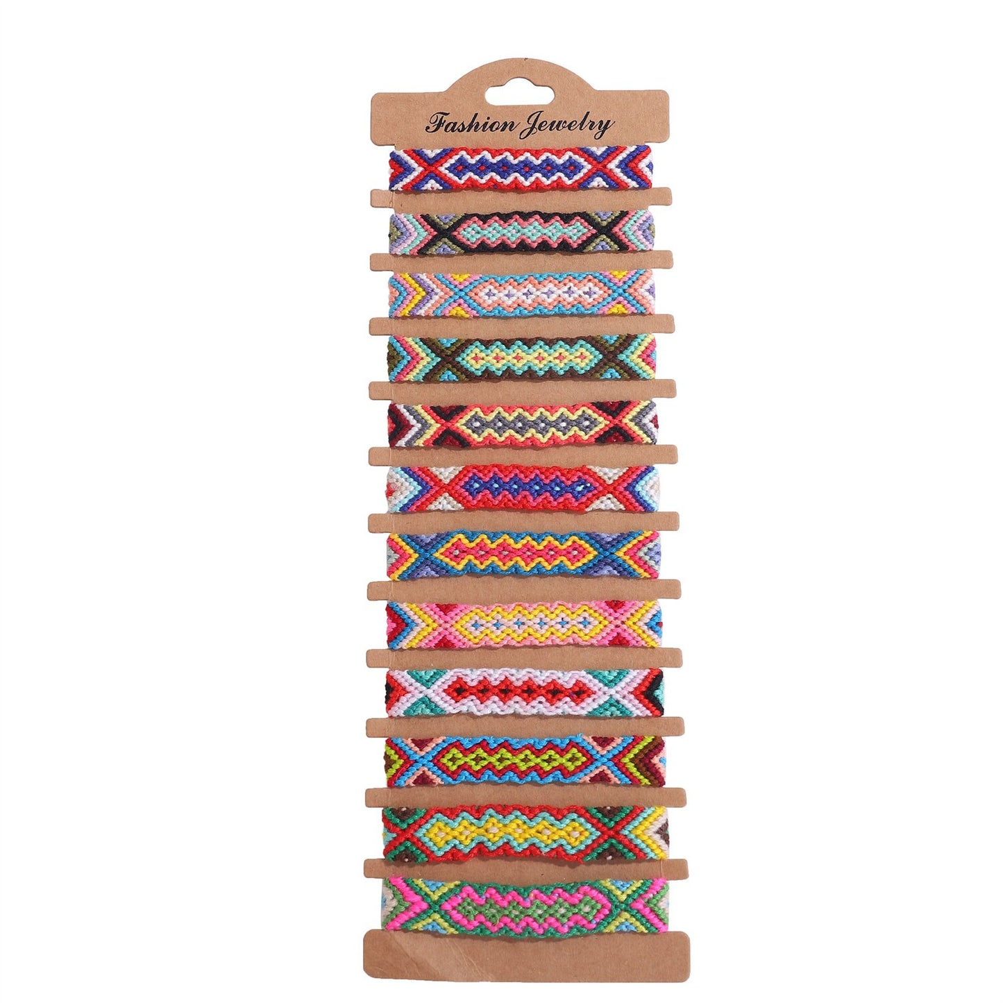 12pcs/lot Bohemia Braided Rope Bracelet Completely Handmade Embroidery Bracelet for Women Wide Cuff Waterproof Anklets Jewelry