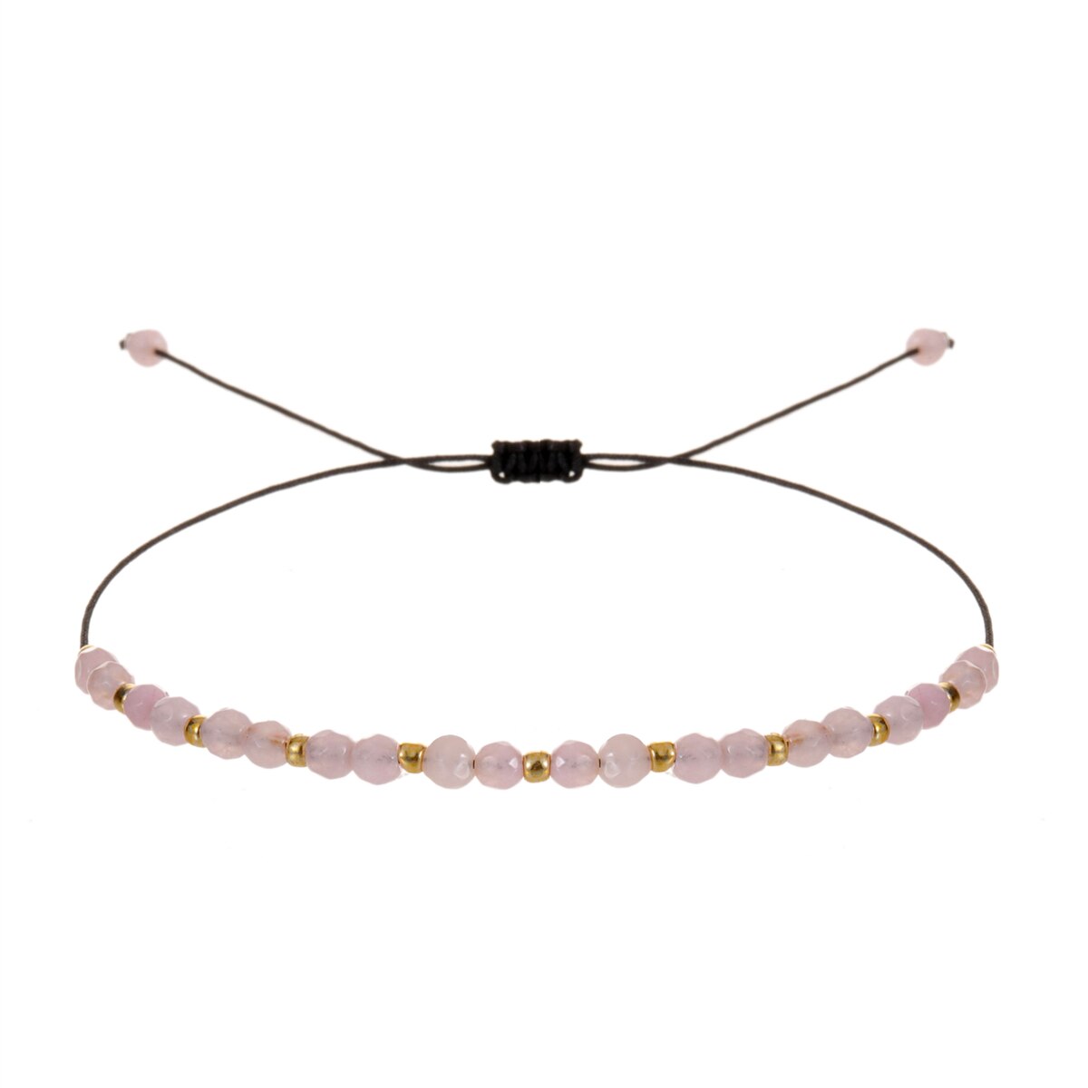Faceted Crystal Beads Natural Stone Harms Bracelet Women Men Boho Adjustable Hand Braided Chain Healing Yoga Jewelry