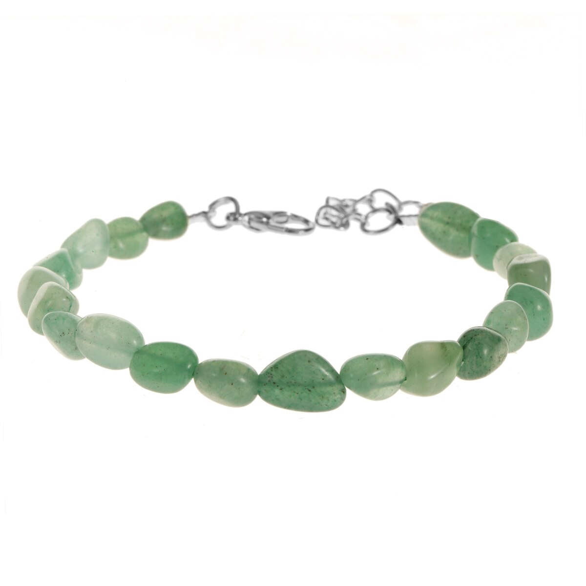 Natural Stone Pebbles Gemstone Stretch Bracelets for Women Man Tumble Polished Align Increase Communication Reiki Bracelets