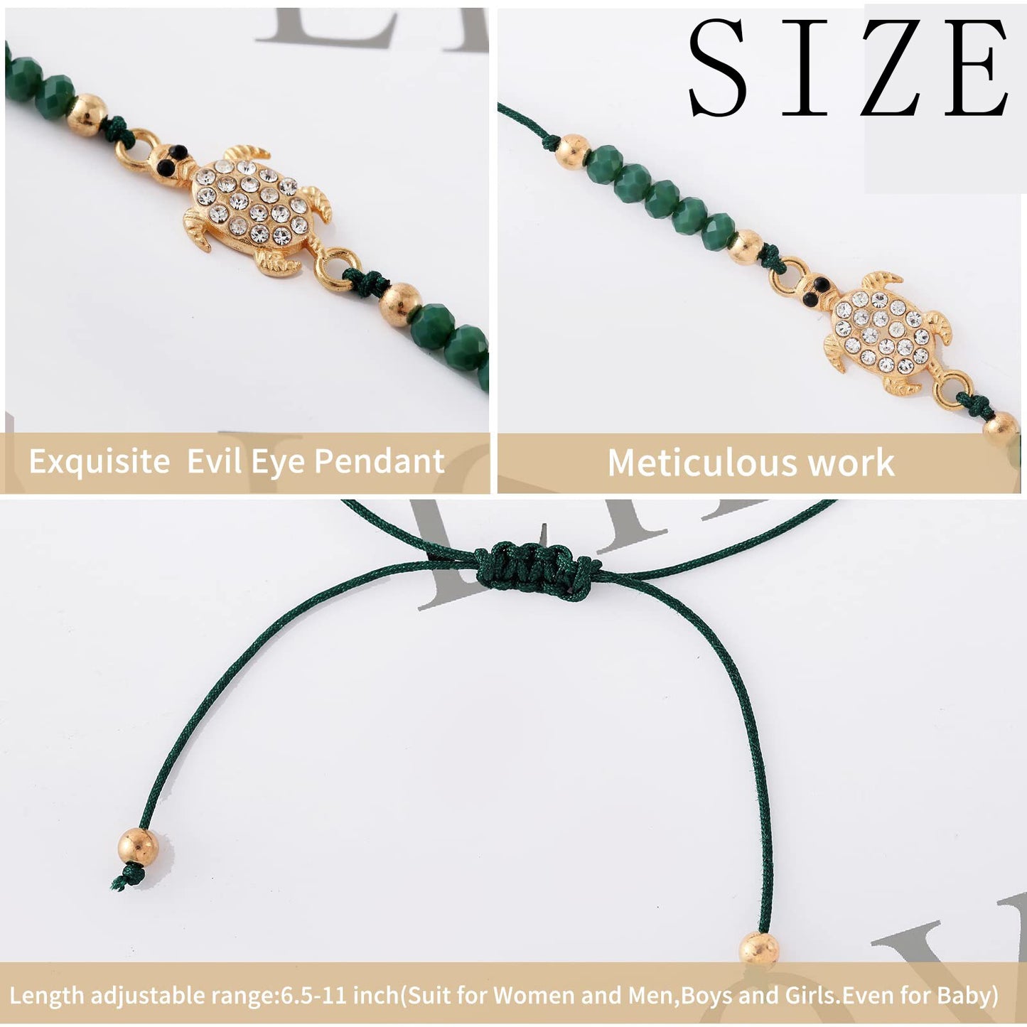 24pcs/lot Turkey Evil Eye Charms Bracelets Hamsa Bracelet Set Protection Anklets Jewelry for Women Girls Boys Free Shipping