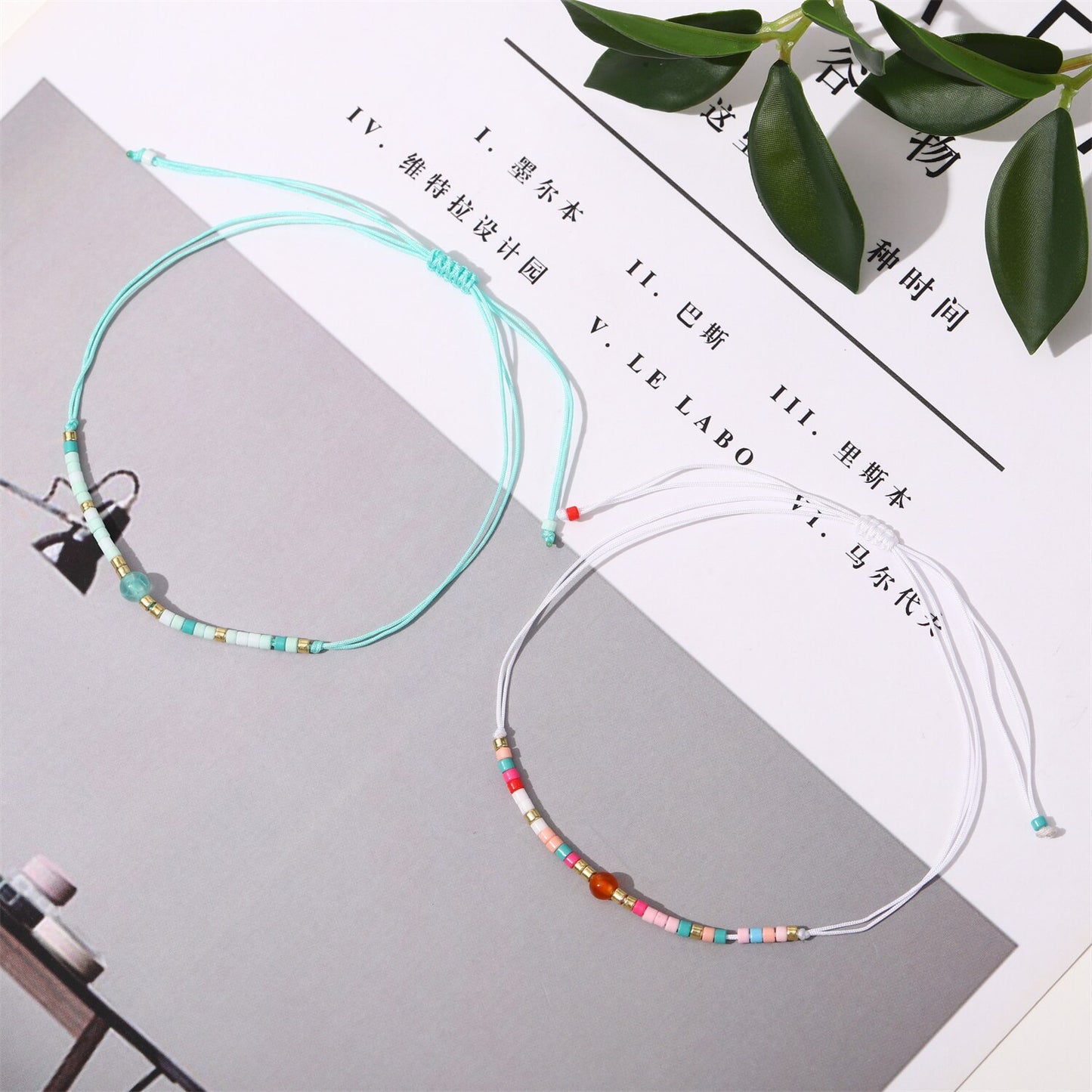 12pcs/lot Crystal Seed Beads Stackable Bracelet for Women Men Bohemia Aesthetic Summer Beach Jewelry Wholesale