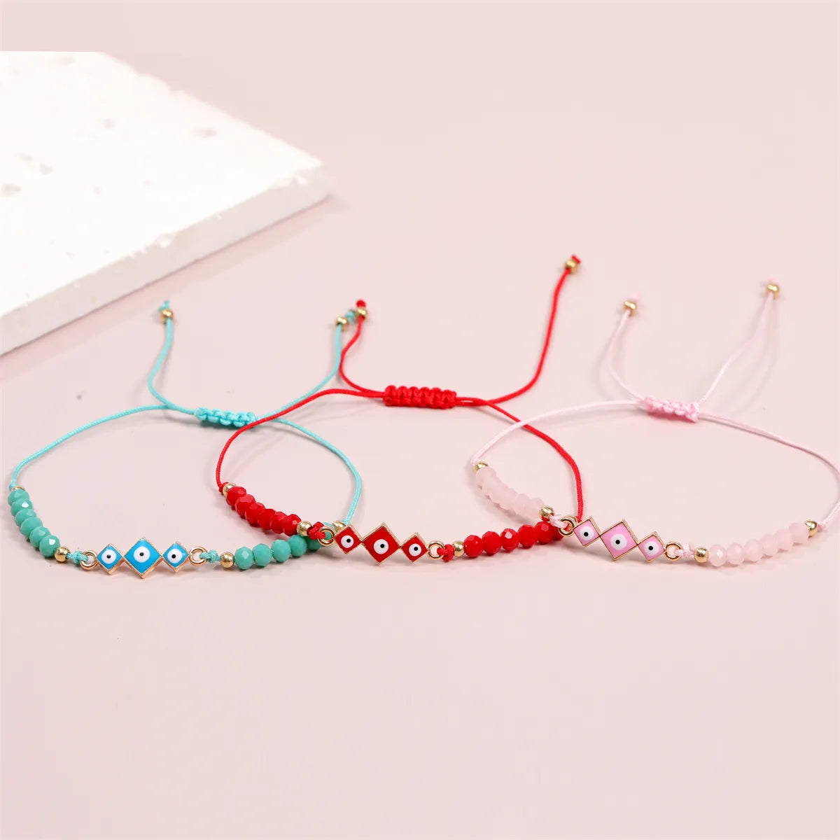 Evil Eye Handmade Knots Beads Protection Good Luck Thread String Rope Adjustable Bracelets Bangle Amulet Turkish for Women Men