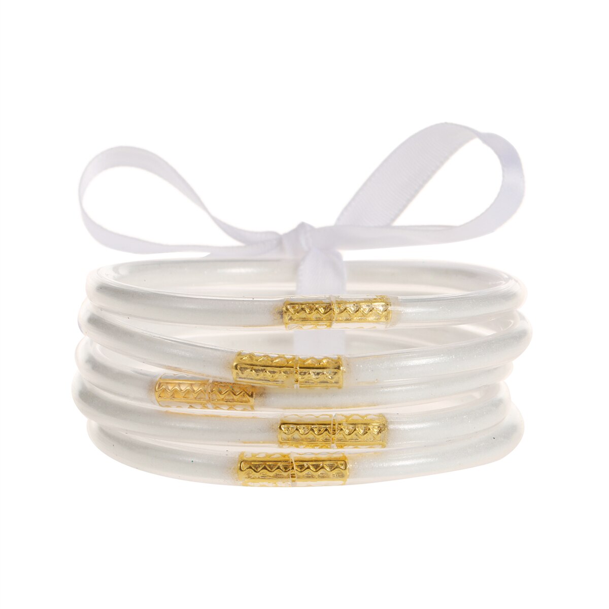 Multi-Layered Jelly Bangles Bracelets for Women Glitter Filled Jelly Clear Silicone Bracelets for Girls Wide Wristband Jewelry