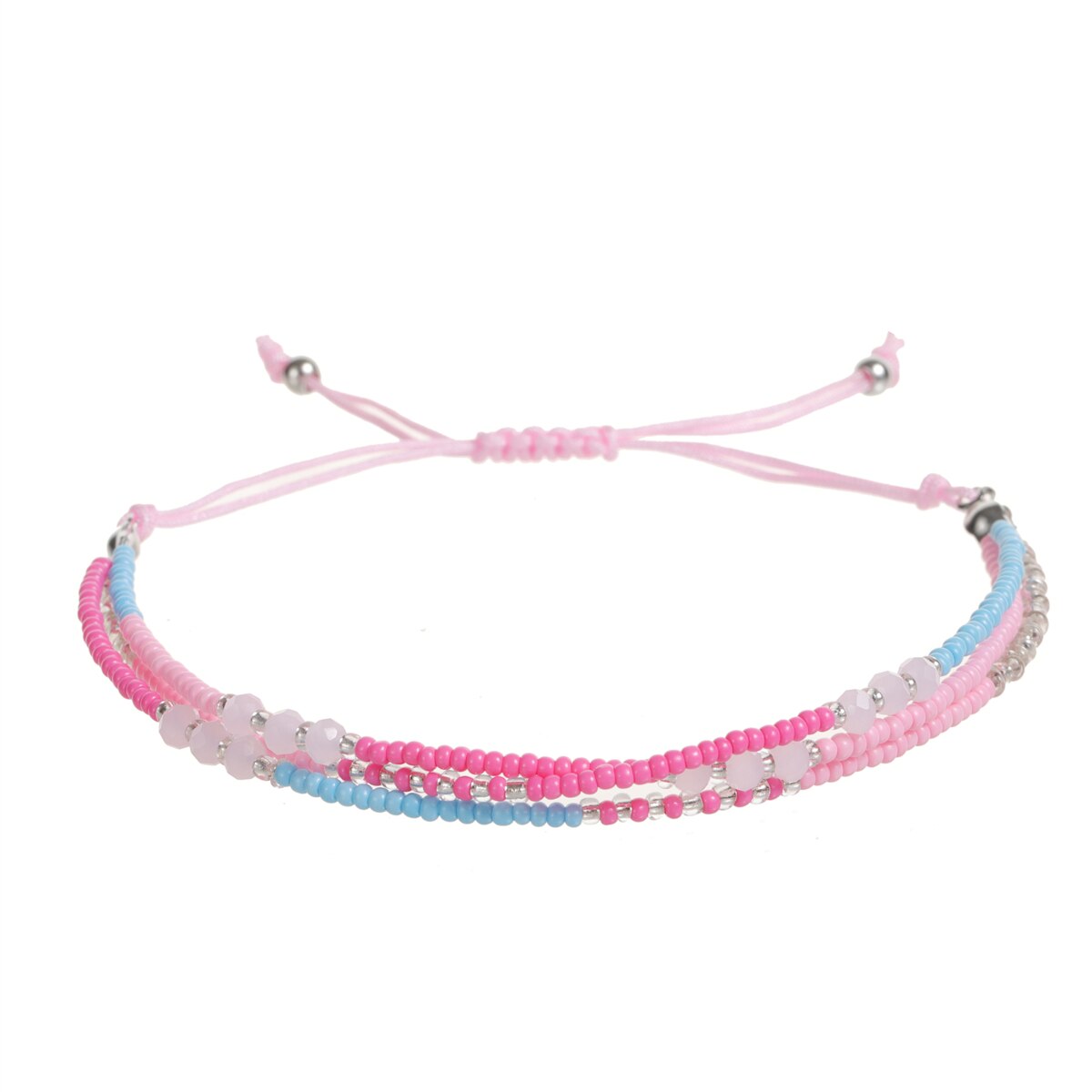Multilayer Glass Beaded Bracelets for Women Handwoven Summer Surf Waterproof Adjustable Size Jewelry Pulsera