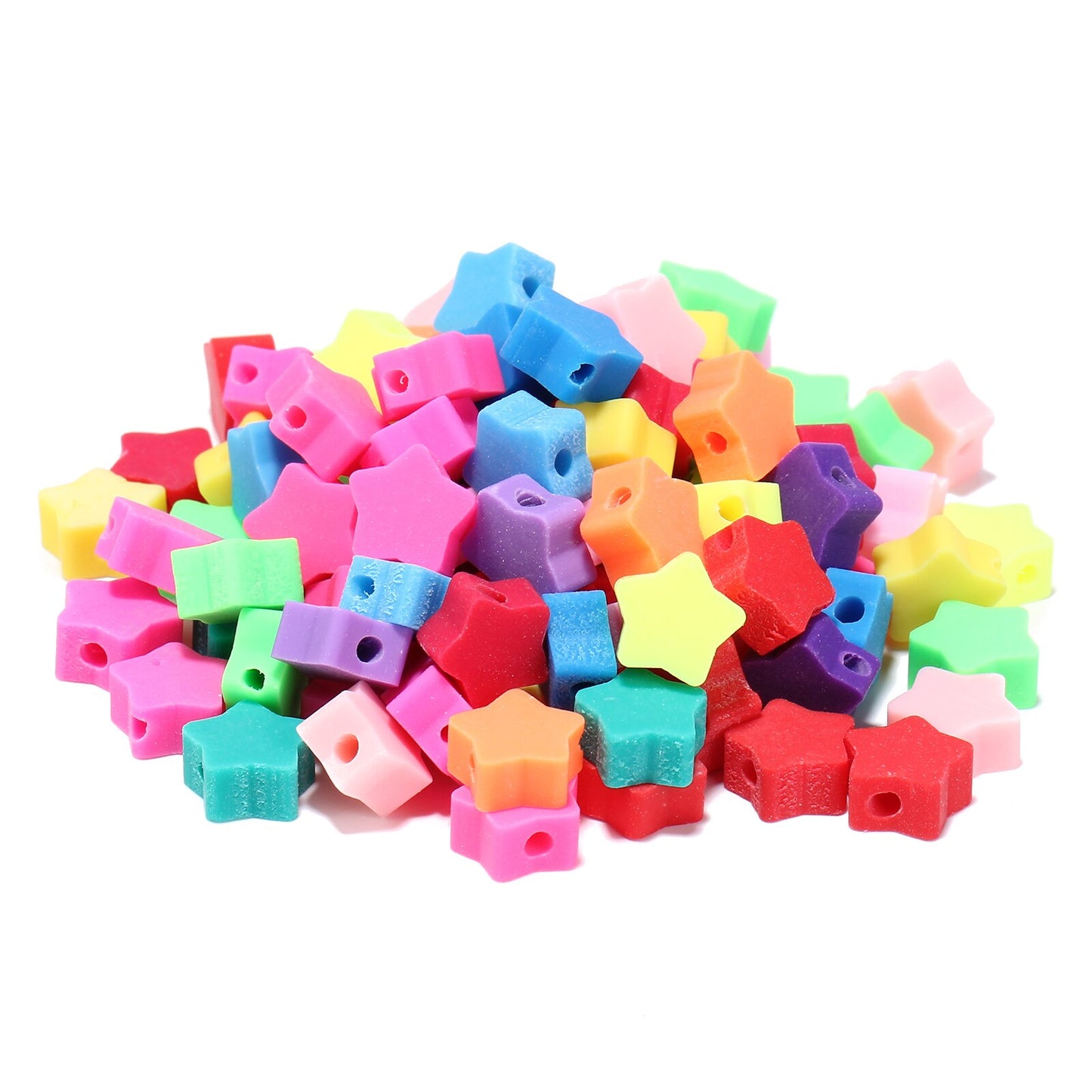50pcs/lot Cartoon Flowers Evil Eye Polymer Clay Spacer Beads for Women Girls Jewelry Making DIY Bracelet Necklace Accessories