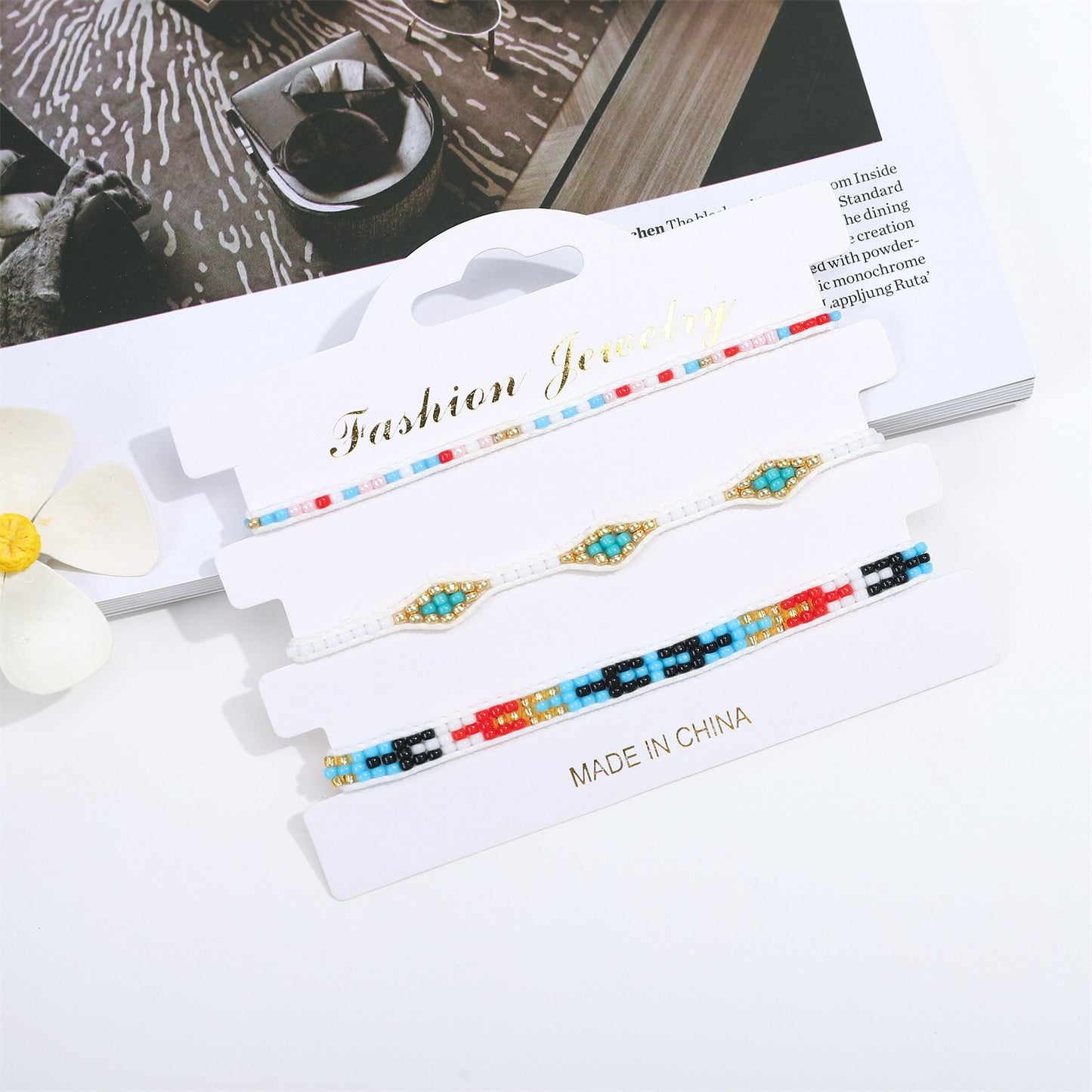 3pcs String Bracelets for Teen Girls Wave Boho Bracelets Surfer Bracelets for Women Adjustable Summer Beach Bracelets Anklets
