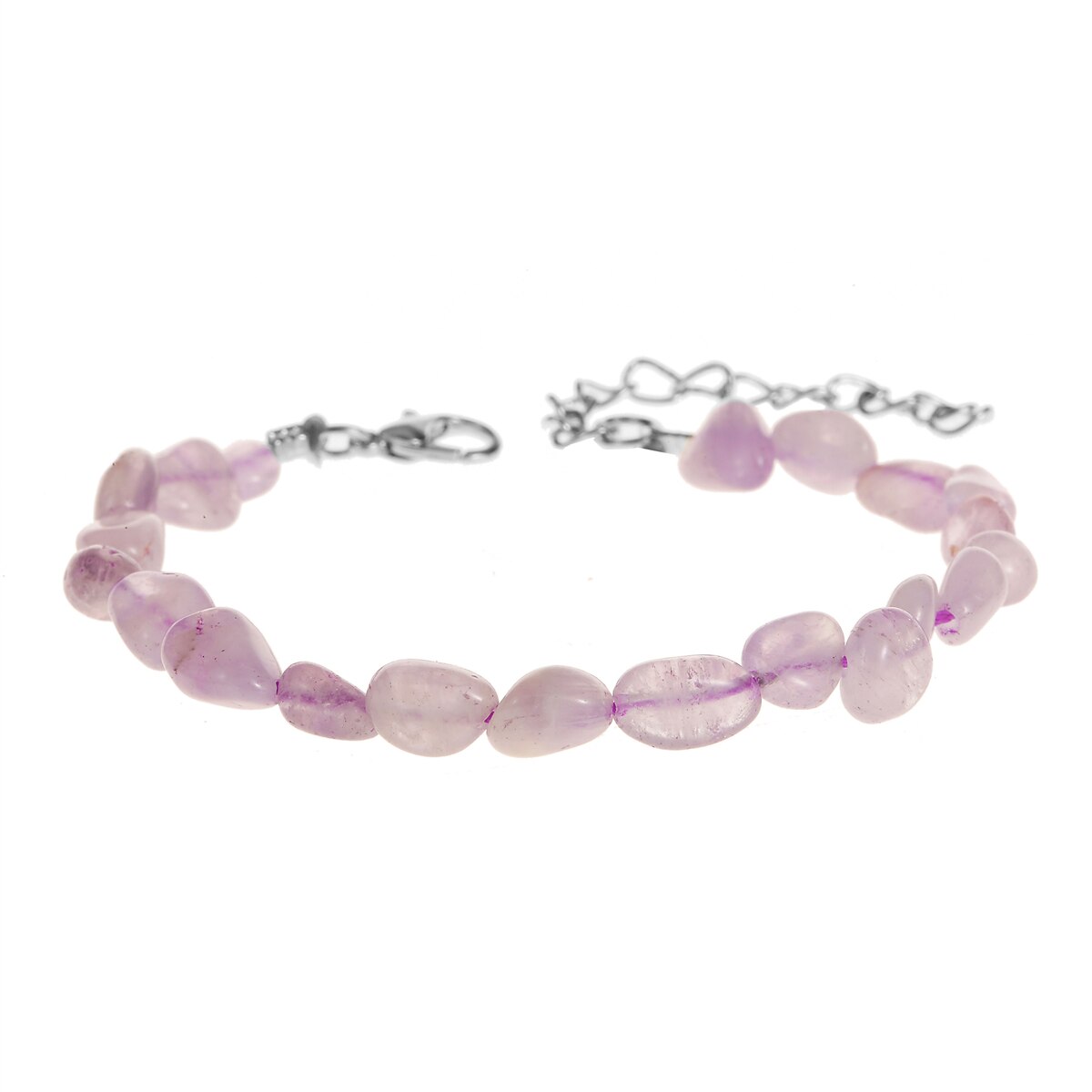 Natural Stone Pebbles Gemstone Stretch Bracelets for Women Man Tumble Polished Align Increase Communication Reiki Bracelets