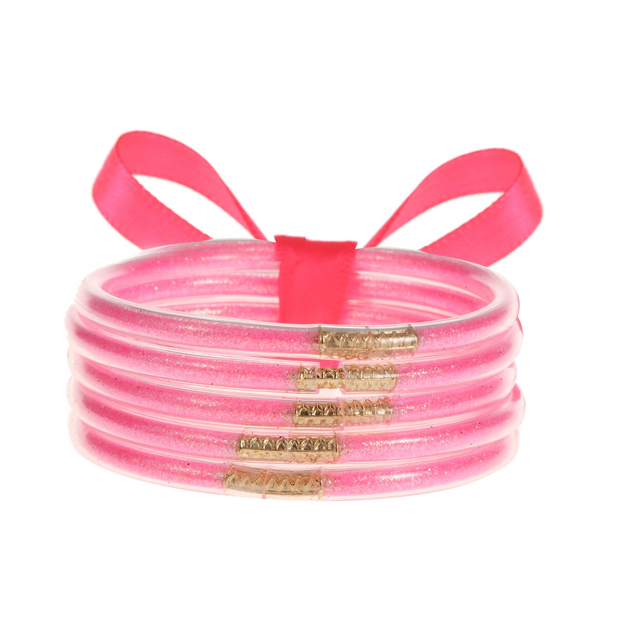 Multi-Layered Jelly Bangles Bracelets for Women Glitter Filled Jelly Clear Silicone Bracelets for Girls Wide Wristband Jewelry