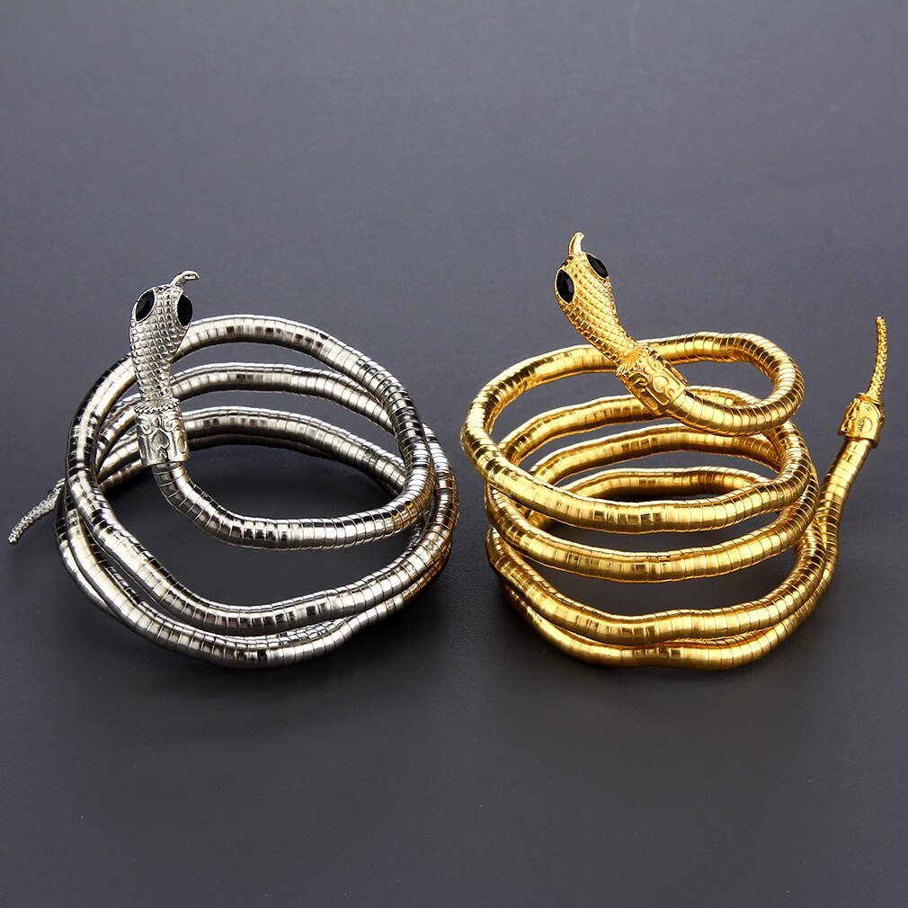 Personalized Metal Snake Necklace Halloween Stage Necklaces Prop Gift Animal Sweater Chain Hip Hop Cosplay Jewelry