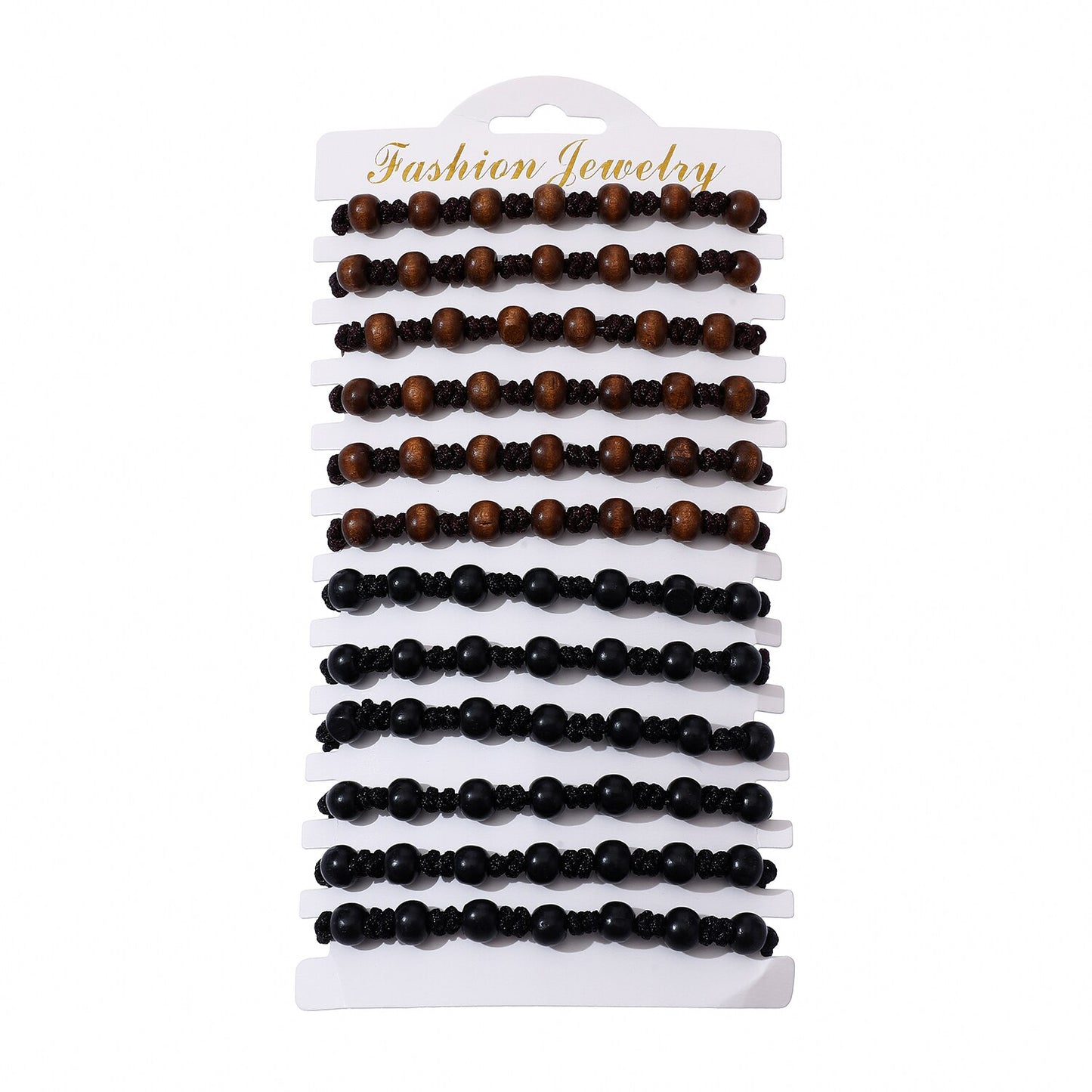 New 12pc/lot Tiger Eye Natural Stone Charms Braided Bracelet Set for Women Men Adjustable Black Rope Chain Wristband Jewelry