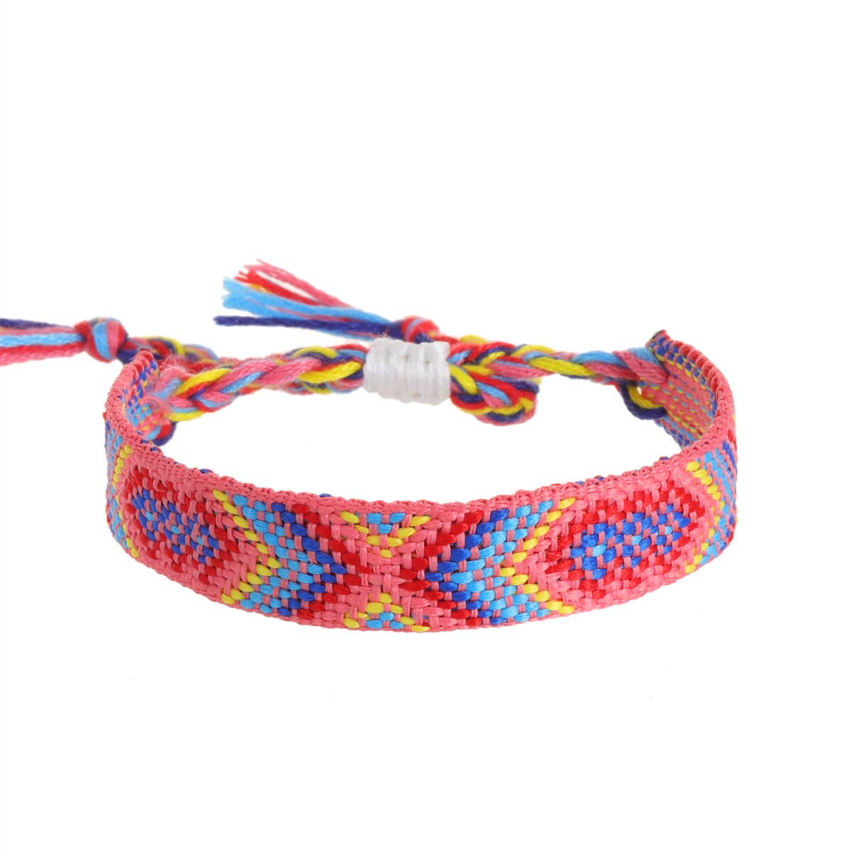 Wide Woven Bracelet Bulk for Women, Kids & Girls - Nepal Style Friendship Bracelets Handmade Braided Rope Wrist String Chain
